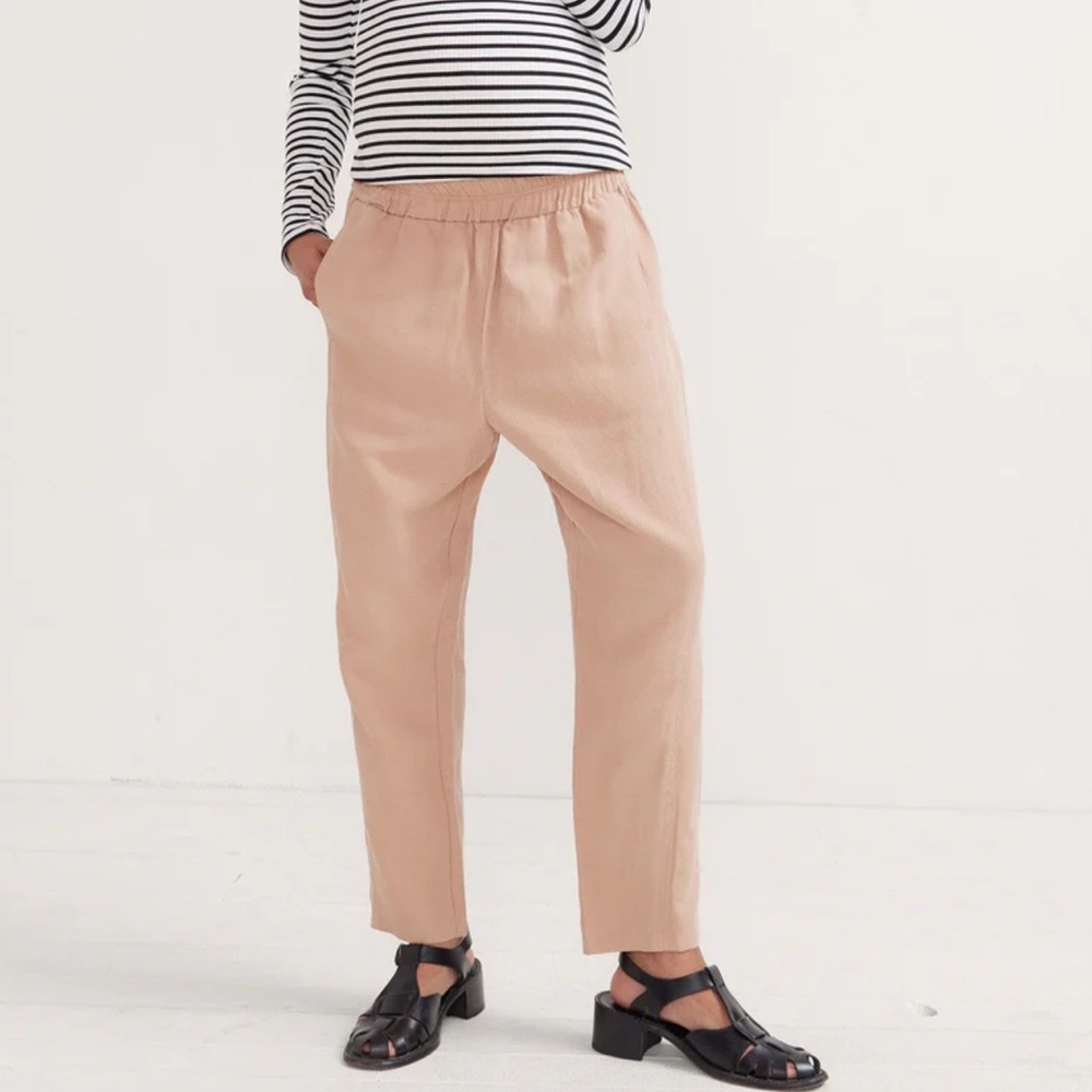 Hatch Collection 'The Asher' Tan Straight Taper Pant Size 3